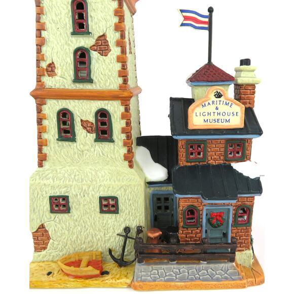 Lemax Maritime & Lighthouse Museum 2001 Porcelain Lighted House Plymouth Corners - Picture 4 of 16